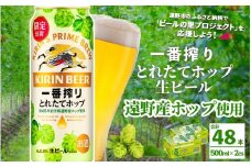 キリン 一番搾り とれたてホップ 生ビール 500ml × 24本 2ケース 【 先行予約 2025年11月4日より順次発送 】 ＜ 遠野産ホップ 使用 ＞  限定 ビール お酒 BBQ 宅飲み 家飲み 晩酌 ギフト 缶ビール KIRIN 麒麟 きりん キリンビール 人気 ＜ ビールの里 農家 支援 応援 ＞