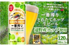 キリン 一番搾り とれたてホップ 生ビール 500ml × 24本 5ケース 【 先行予約 2025年11月4日より順次発送 】 ＜ 遠野産ホップ 使用 ＞  限定 ビール お酒 BBQ 宅飲み 家飲み 晩酌 ギフト 缶ビール KIRIN 麒麟 きりん キリンビール 人気 ＜ ビールの里 農家 支援 応援 ＞  WBA2025 International Lager 世界一