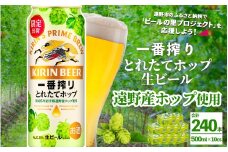 キリン 一番搾り とれたてホップ 生ビール 500ml × 24本 10ケース 【 先行予約 2025年11月4日より順次発送 】 ＜ 遠野産ホップ 使用 ＞ 限定 ビール お酒 BBQ 宅飲み 家飲み 晩酌 ギフト 缶ビール KIRIN 麒麟 きりん キリンビール 人気 ＜ ビールの里 農家 支援 応援 ＞ 