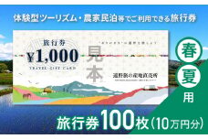 遠野旅の産地直売所 旅行券 100,000円分 春夏用  岩手県 遠野市 ツアー 宿泊 食事 ギフト 紙券 体験 アクティビティ チケット クーポン 先行予約