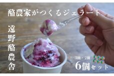 遠野酪農舎 ジェラート 130ml 6個 食べ比べ セット / 県内屈指の人気がある アイス ジェラート工房！