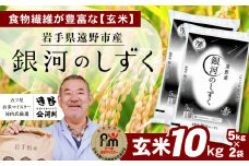 お米 銀河のしずく 玄米 10kg  令和5年産  遠野産 五つ星 お米マイスター 厳選 【 コメマルシェ 河判 】