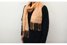 草木染 手織り ストール （ベージュ系） 染工房ほたる / 工芸品 岩手県 遠野市
