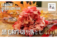 黒毛和牛 切り落とし 400g （200g×2パック） 冷凍 【 黒毛和牛 焼肉 ホルモン 彦政 】/ 岩手県 遠野市 自家牧場 国産 牛肉 株式会社GC