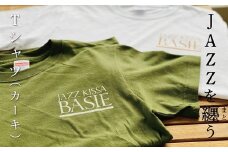 JAZZ喫茶ベイシー Tシャツ（カーキ×ホワイトロゴ）Mサイズ