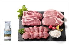 ＼レビューキャンペーン開催中！！／館ヶ森高原豚 ポークソテー セット (2～3人用) 3種 800g ( フィレ ／ ロース ／ 肩ロース ) ハーブソルト1本付 農薬不使用の小麦粉付 