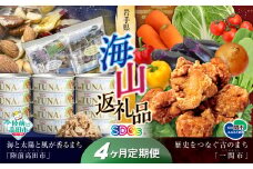 【定期便/4回】海山返礼品～4か月定期便～SDGs編～ 　☆山の街「一関市」と海の街「陸前高田市」との夢のコラボ返礼品