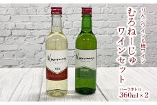 むろねーじゅワイン ハーフボトル2本セット(りんごワイン・梅ワイン)