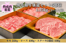 《格之進》熟成肉三段重 黒毛和牛堪能セット 5部位1.15kg（3～4人前）