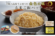 【思いやり型返礼品（協賛型）】岩手県立千厩高等学校の生徒が作った玄米ご飯 40個 時短 簡単 健康 国産
