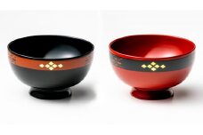 秀衡塗 夫婦汁椀 特上 漆器 お椀 汁椀 和食器 木製 伝統工芸 工芸品 丸三漆器
