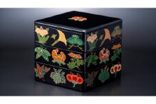 古代漆絵重箱 5.5寸 丸三漆器