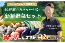 【定期便24回】月2回×12ヵ月 注文が来てから収穫発送！収穫したばかりの新鮮野菜セット 《10品以上保証》 季節のお野菜 おまかせ お楽しみ 獲れたて産地直送 旬の野菜 ベジタブル ヘルシー 健康 詰め合わせ 一関市