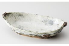 陸前高田の陶芸工房【季仙窯】耳付楕円長鉢
