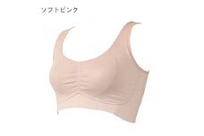 「Fleep」おやすみブラ（ナイトブラ）【ソフトピンク／L】【下着 コットン ブラジャー ソフトブラ   コットン  日本製  ノンワイヤー リラックスタイム 最適】