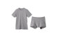 杢グレー　クルーネックTシャツ＆ボクサーパンツ　M