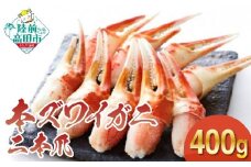 【 本ズワイガニ 】二本爪200ｇ×2パック（計400ｇ） ずわいがに むき身 ずわい蟹 蟹爪 カニ爪 ズワイガニ ボイル 冷凍 RT1274