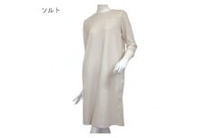 「Fleep」7分袖ワンピース　【ソルト・M】