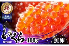 いくら醤油漬け 400g 国産 鮭卵  ( 小分け2パック ) ESSEふるさとグランプリ 金賞受賞！【 いくら  手巻き寿司 醤油漬け いくら丼 鮭いくら イクラ 】RT2009