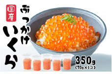 ＼TVで紹介されました／ いくら 醤油漬け 350g (70g×5個) 鮭卵 小分け カップタイプ 最上級グレード 3特 【 お試し ikura 鮭 鮭卵 醤油 海鮮 魚卵 醤油漬け イクラの醤油漬け 国産 冷凍 】RT1965