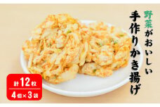 手作りかき揚げ 12枚 計660g 【 野菜天ぷら 野菜 レンジ 簡単 冷凍 惣菜 弁当 冷凍食品 おかず  年越しそば 岩手 陸前高田 あんしん生活 野菜が美味しい 】