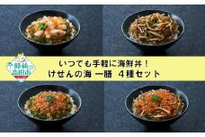 【今日の逸品】けせんの海 一膳 4種セット 〈ほたていくらめかぶ / 特製松前漬 / いくらめかぶ / いくら松前漬〉各1個 【 ご飯のお供 おつまみ カップ 小分け 海鮮 】RT2401