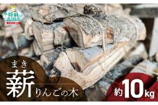  薪 （りんごの木）10kg 【 強火力 】乾燥薪 〈 目安 : 10～15本 〉【 マキ まき りんご 林檎 薪 キャンプ 薪ストーブ 岩手 陸前高田  】WOOD STOCK Dan