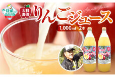 【令和7年1月から発送】りんごジュース 100% ストレート ぎゅーっと搾ったりんごジュース 1000ml × 2本 【大和農園】 【 ふじ ジョナゴールド 完熟 新鮮 りんご 濃厚 飲料 ギフト プレゼント 贈答品 】