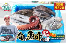 【隔月3回定期便 / 下処理しない】厳選 三陸海の恵み詰め合わせ(1回あたりのお届け目安：4～5人用) 【 無添加 鮮魚 三陸産 国産 天然 海鮮 お刺身 魚介 魚介類 詰め合わせ セット お手軽 】岩手 陸前高田市 産地直送 RT2587