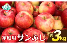 ☆当園人気No.1☆ りんごの王様 家庭用「サンふじ」約3kg 【 りんご リンゴ 林檎 米崎りんご 旬 人気 おためし 数量限定 産地直送 】 RT2683