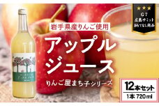 【大人の贅沢りんごジュース】 りんご屋まち子のアップルジュース 720ml×12本セット 〈G7広島サミット おもてなし商品〉【 りんごジュース ストレート 100% 果汁飲料 果実飲料 リンゴ 林檎 アップル ジュース 】RT2673