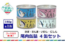 ≪数量限定≫ 尾肉 缶詰 4缶セット 〈 さば さんま いわし にしん 〉 フードロス削減 【 SDGs フードロス 対策 おつまみ 長期保存 国産 岩手 陸前高田 】 RT2746