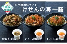 【お試し/特別価格】ご飯に合う 海鮮丼の具 けせんの海 一膳 3種セット 〈松前漬 / いくら松前漬 / いくらめかぶ 〉【 今日の逸品 ご飯のお供 おつまみ カップ 小分け 海鮮 】RT2796