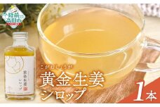 【黄金生姜使用】 黄金生姜シロップ 200ml×1本 【 数量限定 ショウガ シロップ 調味料 濃厚 おためし 陸前高田市産 Farm Koganeyama 】 RT2723