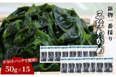 fc-39-011   一番採り三陸わかめ (塩蔵) 小分けセット（50g×15) ヤマキイチ商店 