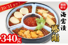 fc-25-010 【期間限定】 海宝漬 感謝 340g 中村家 ＜出荷時期：令和7年2月頃～11月上旬頃＞