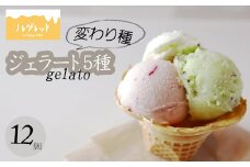 変わり種ジェラートセット 5種 計12個入り 【アイス工房Nollegretto】 ／ ジェラート アイス アイスクリーム スイーツ デザート カップアイス カップ入り カップジェラート 冷蔵スイーツ 冷凍デザート ミルク 玄米 甘酒 あいす セット 詰め合わせ おすすめ ノレグレット