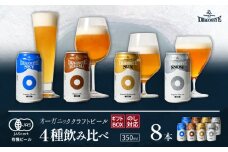 【ご贈答用】 オーガニックビール ドラゴンアイ「4種飲み比べ」 350ml缶×8本セット 暁ブルワリー ／ クラフトビール 地ビール 飲み比べ 缶ビール ビール 晩酌 宅飲み 家飲み 贈答 プレゼント ギフト 贈り物 誕生日 詰合せ 酒 お酒 アルコール飲料 岩手県 八幡平市 おすすめ オススメ