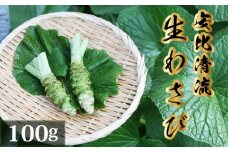 岩手県産 生わさび 100g 【安比清流山葵園】／ 山葵 ワサビ わさび 薬味 国産 八幡平市産 産地直送 新鮮 調味料 刺身 ステーキ お肉 蕎麦 和え物 漬け物 刻み おろし 辛味 和食 お寿司 そば 肉の薬味 魚の薬味 そばの薬味 料理 自宅用 家庭用 おすすめ オススメ お取り寄せ 日本産