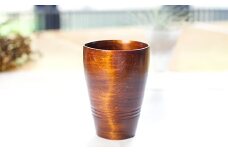 漆こっぷ -曉-壱 （ 赤松 ・ 茶 ）  ＜ゆうび＞  ／ 拭き漆仕上げ 漆塗り 食器 コップ 漆器 カップ グラス タンブラー 和食器 木製 漆製品 プレゼント ギフト 贈り物 誕生日 自宅用 家庭用 普段使い 自分用 シンプル おしゃれ お洒落 オシャレ うるしぬり うるし 漆塗 岩手県 八幡平市