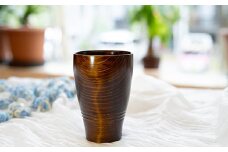 漆こっぷ -曉-弐 （ 赤松 ： 茶 ） ＜ゆうび＞ ／ 拭き漆仕上げ 漆塗り 食器 コップ 漆器 カップ グラス タンブラー 和食器 木製 漆製品 プレゼント ギフト 贈り物 誕生日 自宅用 家庭用 普段使い 自分用 シンプル  おしゃれ お洒落 オシャレ うるしぬり うるし 漆塗 岩手県 八幡平市