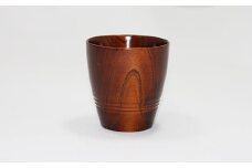 漆こっぷ （ ケヤキ ： 茶 ） ＜ゆうび＞ ／ 拭き漆仕上げ 漆塗り 食器 コップ 漆器 カップ グラス ミニコップ 和食器 木製 漆製品 プレゼント ギフト 贈り物 誕生日 自宅用 家庭用 普段使い 自分用 シンプル おしゃれ お洒落 オシャレ うるしぬり うるし 漆塗 岩手県 八幡平市