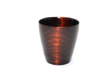 漆こっぷ （ 赤松 ： 茶 ） ＜ゆうび＞  ／ 拭き漆仕上げ 漆塗り 食器 コップ 漆器 カップ グラス ミニコップ 和食器 木製 漆製品 プレゼント ギフト 贈り物 誕生日 自宅用 家庭用 普段使い 自分用 シンプル おしゃれ お洒落 オシャレ うるしぬり うるし 漆塗 岩手県 八幡平市