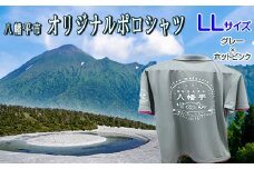 【八幡平市】 オリジナルポロシャツ グレー×ホットピンク （ LLサイズ ） ／ ポロシャツ 半袖 シャツ 襟付きシャツ 襟付き 男女兼用 オリジナル ファッション 半そで ポケット付き 胸ポケット 男性 女性 衣類 大人 メンズ レディース ぽろしゃつ おすすめ オススメ 【道の駅 にしね】