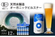 オーガニックビール ドラゴンアイ 「スカイ」 350ml缶×12本セット 3ヶ月定期便 暁ブルワリー ／ クラフトビール 地ビール ピルスナー 缶ビール ビール 晩酌 宅飲み 家飲み 飲み会 BBQ バーベキュー キャンプ アウトドア 自宅用 家庭用 手土産 岩手県 八幡平市 おすすめ オススメ