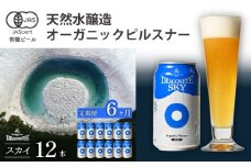 オーガニックビール ドラゴンアイ 「スカイ」 350ml缶×12本セット 6ヶ月定期便 暁ブルワリー ／ クラフトビール 地ビール ピルスナー 缶ビール ビール 晩酌 宅飲み 家飲み 飲み会 BBQ バーベキュー キャンプ アウトドア 自宅用 家庭用 手土産 岩手県 八幡平市 おすすめ オススメ