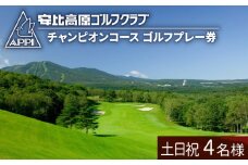 【安比高原ゴルフクラブ】チャンピオンコース（土日祝ゴルフプレー利用券／1組4名様） ／ ゴルフ プレー券 ゴルフプレー券 ゴルフ場利用券 ゴルフ利用券 利用券 チケット ゴルフ場 ゴルフクラブ スポーツ アウトドア レジャー GOLF ごるふ 体験 体験チケット 岩手県 八幡平市 安比高原 APPI