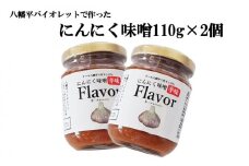 八幡平バイオレットで作った にんにく味噌 辛味 Flavor 110g×2個 ／ にんにく味噌 ニンニク味噌 にんにくみそ みそ 味噌 ミソ 辛味噌 辛みそ ニンニク にんにく 大蒜 おかず ご飯のおとも おにぎりの具 味付け味噌 調味料 ご飯に合う オーガニックにんにく使用 一般社団法人すばる