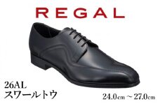 REGAL 革靴 紳士 ビジネスシューズ スワールトゥ ブラック 26AL 八幡平市産モデル 27.0cm ／ ビジネス 靴 シューズ リーガル