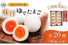 マジックパール【ギフト用】味付ゆでたまご(2個入り× 9パック）+割れ保障（2個入り× 1パック） ／ 国産 八幡平 市 工場 直送 ゆで たまご 卵 玉子 タマゴ 味付き 味 合計 20 個 合計 10 パック ご贈答用 贈り物 プレゼント